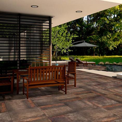 GeoCeramica® 80x80x4 - Corten Steel